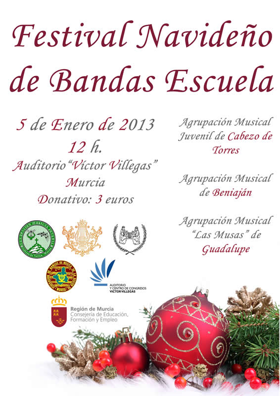 Cartel Festival Navideno de Bandas Escuela